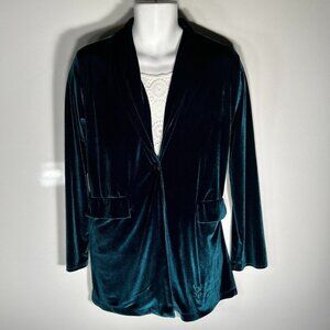 Emerald Green Velvet SZXL Blazer Boho Whimsigoth English Countryside Dark Romanc